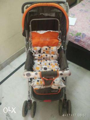 Toddler's Black And Orange Stroller