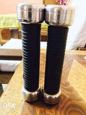 Two Silver-and-black Shake Weights