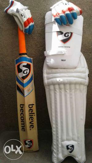 White And Yellow SG Cricket Gear Set