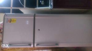 White metalic fridge with running good condition