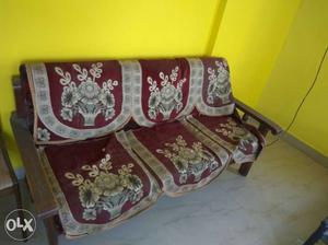 Wooden sofa set with good condition