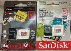 2x16Gb Sandisk UHS-1 memory card with lifetime