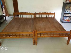 4 teak wood Cots for Rs. 