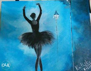 Acrylic painiting of ballerina 