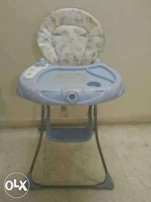 Baby's Blue And White High Chair