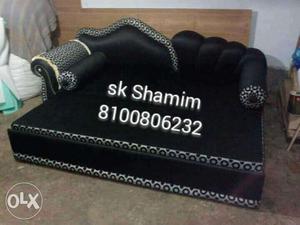 Black Fabric Daybed