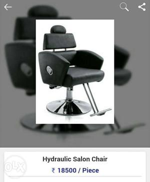 Black Hyrdraulic Salon Chair