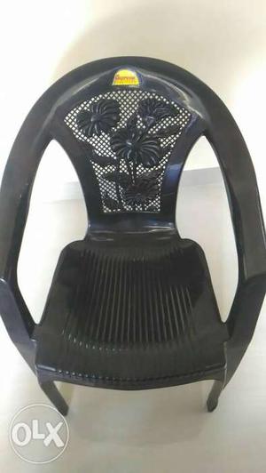 Black Plastic Lawn Armchair