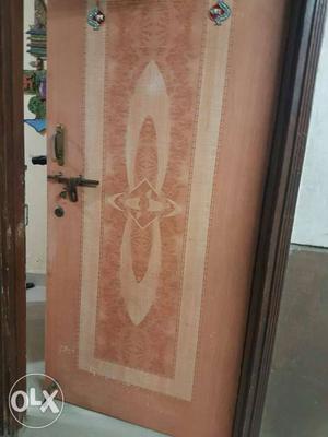 Brown And Beige Wooden Door
