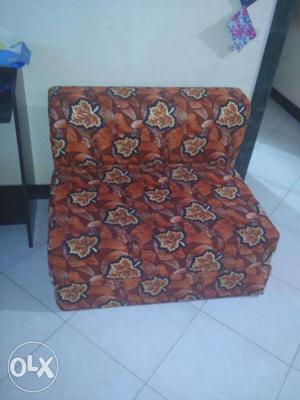 Brown Floral Sofa