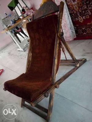 Brown Wooden Adirondack Chair