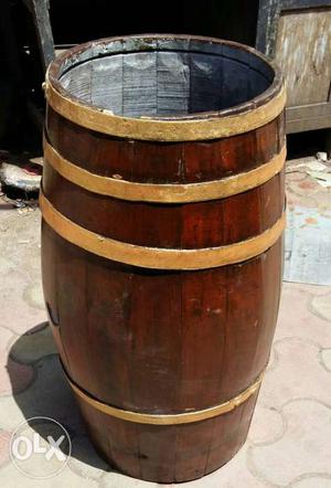 Brown Wooden Barrel