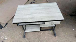 Gray Wooden Computer Table