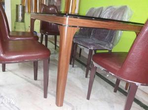 Hurry Up Brand New Dining Table With 6 Leather