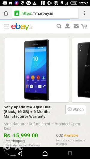 Jio 4g LTE Sony Xperia m4 aqua dual 2 gb ram 16
