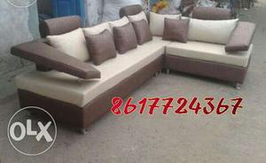 L Shape Sofa At Low Price With Good Fabric With