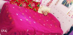 Pink Floral Bed Sheet
