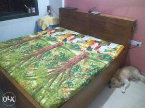Real wooden made double bed, like brand new