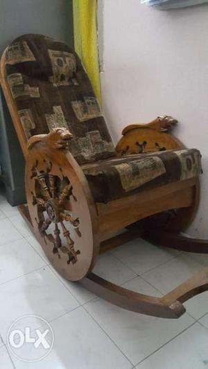 Rocking Chaiir,Teak wood make, Cushion seat