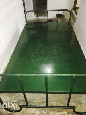 Steel cot with bed good condition