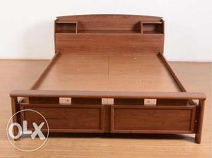Teak wood Queen Size Bed with bottom and headboard storage