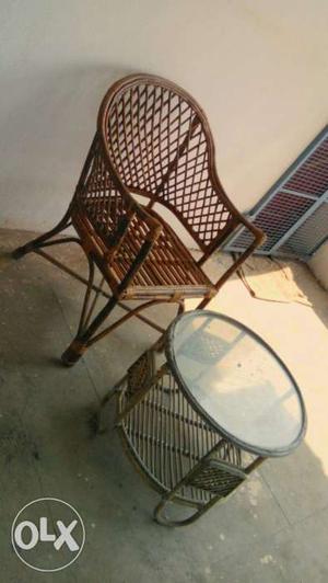 This is original bamboo chair and tea table good