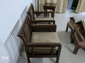 Two single seater chairs.