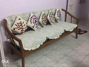 Wooden Sofa in Excellent Condition (Saagwan Wood)