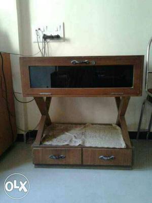 Wooden tv unit + wooden teapoy