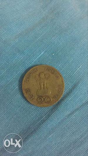 20 Gold Round Indian Coin