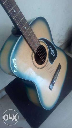 Blue And Brown Dreadnought Acoustic Guitar