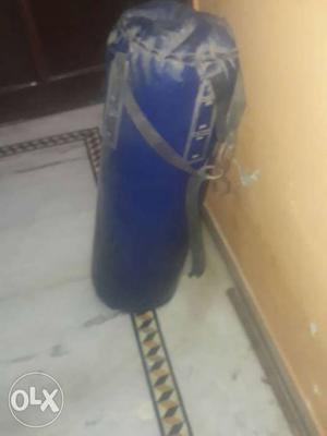 Blue Leather Heavy Bag