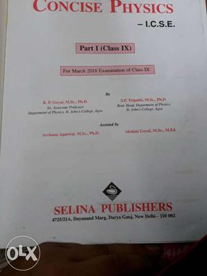 Concise physics Selina publications just 1week
