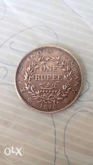 Gold  One Rupee Coin