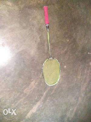 Green And Pink Badminton Racket