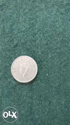 Half rupees silver coin 