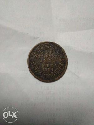 One Indian Quarter Coin