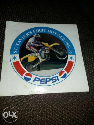 Pepsi St. Xaviers First Moto-cross  sticker.