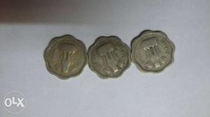 Set Of 3 Ten Paisa Coins Of 