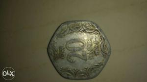 Silver 20 Paisa Coin