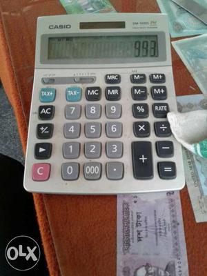 White Casio Manual Calculator