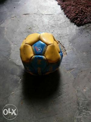 Yellow And Teal Soccer Ball
