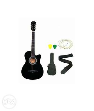 Zabel acoustic guitar with 1 guitar, 2 plectrum,