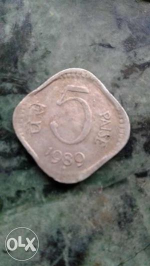  old 5 paisa coin