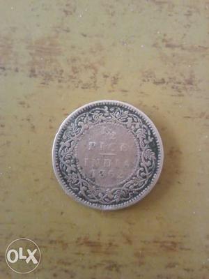  year 1/2 pice old Indian coin