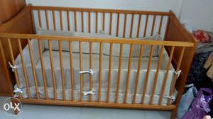 Baby cot with matress & side protector