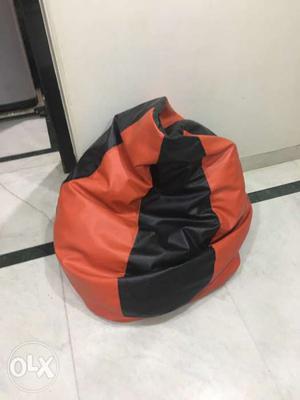Black And Red Bean Bag Chair