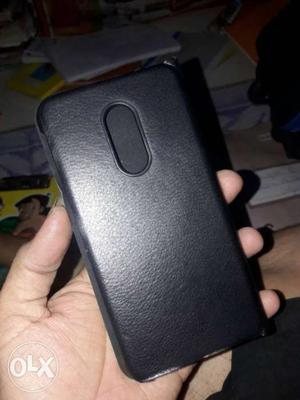 Black Leather Smartphone Case mi note flif covar new