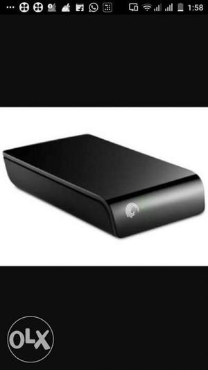 Black Seagate 1TB External Hard Disk Drive_Almost New