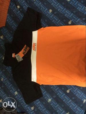 Black White And Orange KTM Polo Shirt